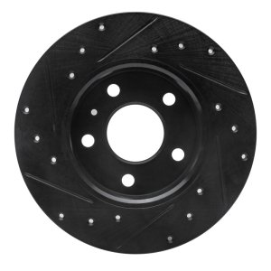 Chevrolet ASTRA Brake Rotor (1) - Rear Right - R1 Concepts - Drilled & Slotted - Black - `02-`08